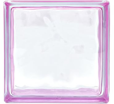 Bloc de verre réfléchissant ondulé couleur améthyste | cm 19 x 19 x 8 | Unité de vente 1 boîte de 6 pièces | Euro/pcs. 5,50