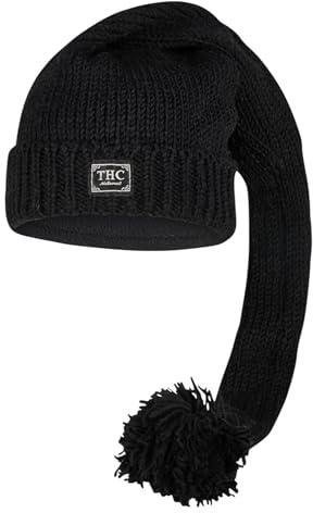 THC Schafwoll Zipfelmütze 721 schwarz | Schafwolle | Strickmütze | Zipfelmütze | Woll-Mütze | Schafwollmütze | Wintermütze