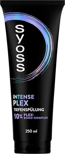 Syoss Tiefenspülung Intense Plex (250 ml), reparierende Spülung mit 10% Plex-Bond-Komplex, Haarspülung für stark geschädigtes Haar repariert Millionen von Haarverbindungen