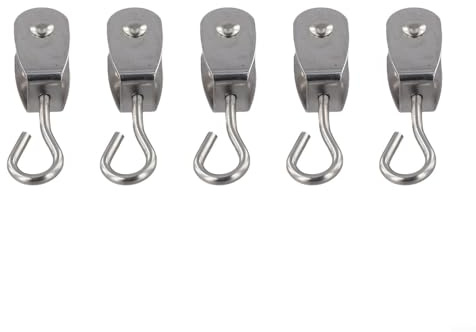 Set mit 10 Edelstahl-Riemenscheiben, Durchmesser 11 mm, mit 360-Grad-Drehgelenk und 30 kg Tragkraft zum Ziehen und Heben