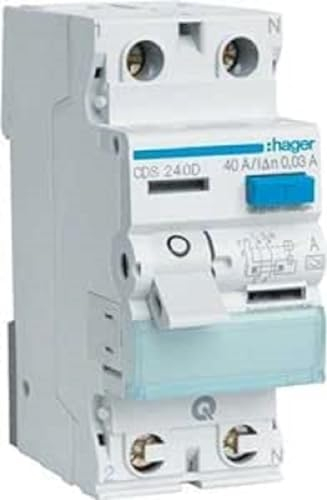 Hager CDS240D 2P Circuit Breaker – Circuit Breakers (Grey, White, -25 – 40 °c, -55 – 70 °C)