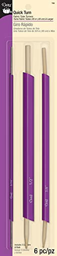 Dritz Quick Fabric Tube Turners-3/Pkg, Turn with Plastic, Purple, 1Pack
