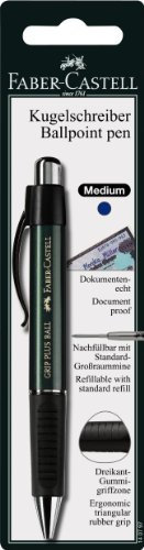 FABER-CASTELL 140797 - Kugelschreiber GRIP PLUS BALL, Mine: M, Schaftfarbe: rot, blau, grün oder schwarz, keine Farbauswahl möglich
