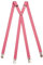 Olata Klassische X-förmige Hosenträger mit Clips – 2 cm breit. Hellrosa