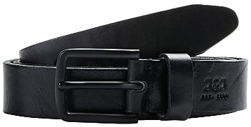 JACK & JONES Herren Jjilee Lederen Riem Noos G rtel, Schwarz, 105 cm (Herstellergröße: 105) EU
