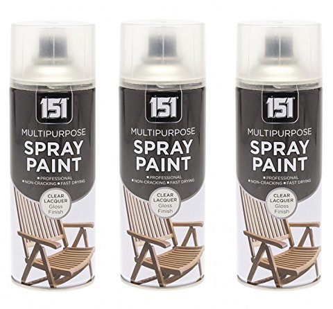 3 x Clear Lacquer Spray Paint