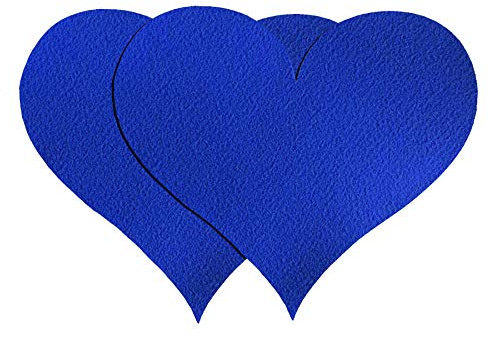 Primaflor - Ideen in Textil 2er Set Deko-Herzen Blau Podium Hochzeits-Deko Valentinstag Deko Herz ca. 33x28cm