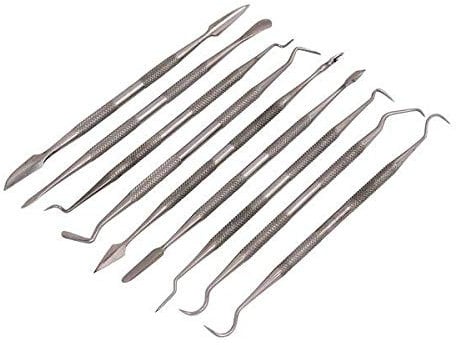9 Piece Hook and Pick Carver Chisel Set Wax soap Pottery Clay & Ceramic Carving