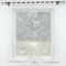 HeichkelL Spitze Scheibengardine Transparent Modern Raffgardine Schlaufen gardine ohne Bohren Weiß Pflanz Muster HöhexBreite 100x160cm