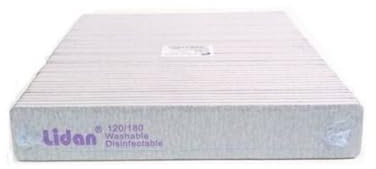 Trade Shop - 48 Lime Curve Rettangolari Grana 120/180 Ricostruzione Unghie Manicure