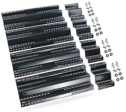 GFTIME 40-48cm Universal Brennerabdeckung für Broilking, Napoleon, Charbroil, Landmann, Barbecook, Outback, Enders, Flammenverteiler Ersatzteile, Heizplatte für die Meisten Gasgrills, 4 Stück