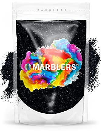 MARBLERS Twinkle Glitter [Black Knight] 3oz (85g) | Fine | Non-Toxic, Vegan, Cruelty-Free | Face, Body, Eyeshadow, Hair, Festival, Party Makeup | Nail Art, Polish | Resin, Tumbler, Slime, Craft