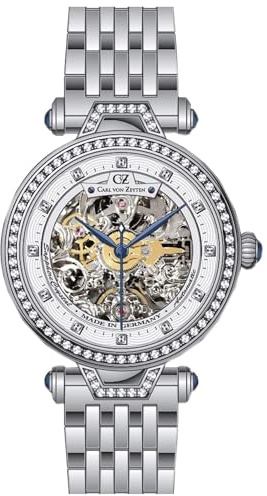 Carl von Zeyten Damen Uhr Armbanduhr Automatik Gütenbach CVZ0071WHMB