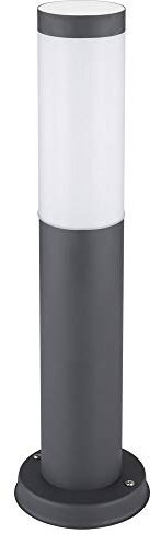 etc-shop Edelstahl Sockel Steh Leuchte ANTHRAZIT Garten Beleuchtung Außen Lampe im Set inkl. LED Leuchtmittel