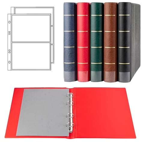 Prophila Luxus-Banknoten-Ringbinder mit 20 Hüllen für 50 Banknoten