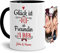 Tasse mit Spruch - Glück ist, Dich als Freundin zu haben - Personalisierbare Keramiktasse mit Namen und Foto - Geschenkidee für die Freundin - Innen & Henkel Schwarz, 300 ml