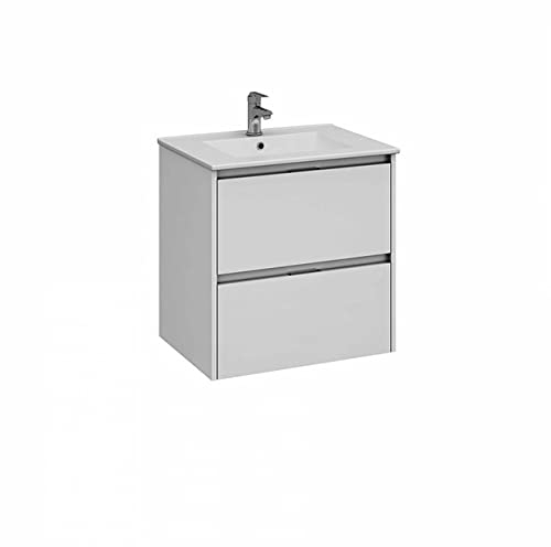 Strohm Teka - Mueble de Baño Modular para Lavabo encastrado, con 2 Cajones, Modelo Inca, Acabado en Blanco. Medidas 62cm (Ancho), 62cm (Alto), 47cm (Fondo)