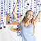 10 Saiten Königsblau Kreis Papier Girlanden Musiknoten Ornamente für Tiktok Party Dekorationen Geburtstag Hochzeit Brautdusche Party Wand Decke Fenster Dekor