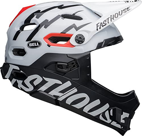 BELL Super DH MIPS Mountainbike-Helm für Erwachsene, Fasthouse, matt/glänzend Weiß/Schwarz (2024), Größe S (52-56 cm)