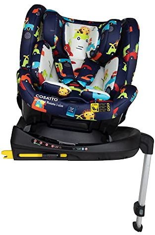 COSATTO Autositz All in All Rotate i-Size 360° Spin - 360° drehbar, Gruppe 0+123, 0-36 kg, 0-12Jahre, ISOFIX, ERF, Anti-Flucht (Motor Kidz)