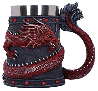 Nemesis Now Chope Dragon Coil Rouge 16 cm