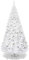 LIFEZEAL Künstlicher Weihnachtsbaum, Tannenbaum Material PVC, Kunstbaum mit Zweigen dicht, inkl. Stahlständer, Christbaum für Zuhause Büro, Weiß (210 cm)