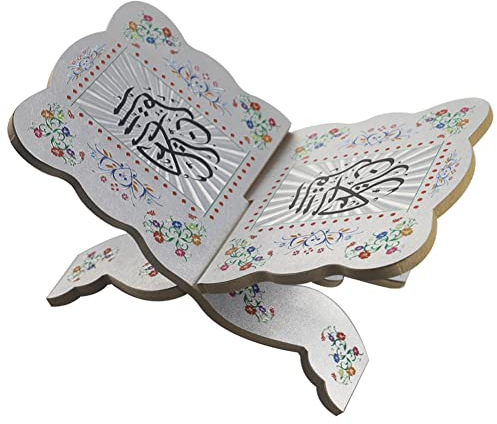 Kuran Ständer Holz Bücherständer, Faltbar Koran Heiliger Buchständer Halter Bibel Heilige Buchhalter Koran Halter Notenständer Eid Mubarak Gebetsbuch Leseständer Muslimische Ramadan Tisch Dekoration