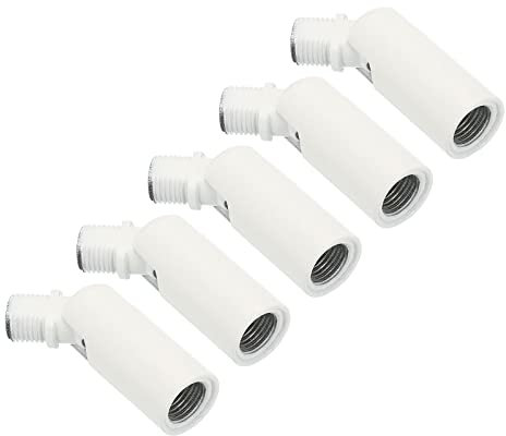 PATIKIL 180 Gradi Inclinato Soffitto Luce Adattatore, 5pz M10 Filetto Lampadari Soffitto Pendente Illuminazione Adattatore per Angolo o Irregolare Soffitto, Bianco