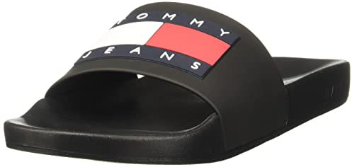Tommy Jeans Pool Slide Ess Em0Em01191, Ciabatta, Uomo, Nero (Black), 44 EU