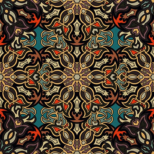 HEKO PANELS Stoff Oxford Meterware Canvas-Stoff Polyester Zum Nähen Nähstoffe Möbelstoffe Dekostoffe Wasserabweisend Blickdicht Geometrisches Muster Floral 1 Meter 155 x 100 cm, (DX1534)