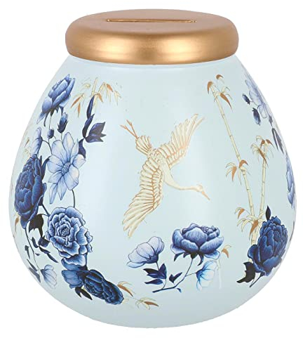 Pot Of Dreams Money Bank, Ceramic, Sky Blue, 14cm x 14cm x 14cm