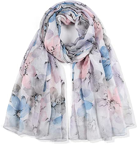 Dünner, leichter und weicher Damen Damenschal Übergangsschal Damengeschenk, lässig bedruckter Seidenschal Scarves Schal Damen Stola Lang Frühjahr Scarf Eleganter Sommer Schal Seidentuch