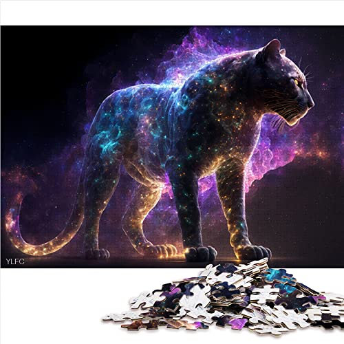 Puzzles für Erwachsene 1000 Teile Tier Panther Puzzles für Kartonpuzzle Lernspiel Herausforderung Spielzeug (Größe 26x38cm)