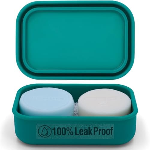 AIMAIAIMAI Enhanced Leak-Proof Travel Soap Case, Silicone Soap Container with Draining Layer, Keep Soap Dry, Portable Bar Soap Holder for Bathroom, Camping, Gym, Easy to Clean (Green)