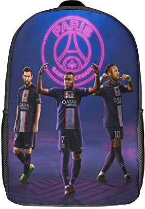 BIPERA Messi Neymar Mbappe Kinderrucksäcke Fußballspieler Schultaschen Für Sekundarstufe Kindergarten Vorschulkinder Rucksack Wanderrucksäcke 17zoll