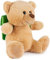 BRUBAKER Ours en Peluche Compagnon de Voyage - 25 cm Cadeau pour Une Année, Un Semestre à l'Etranger ou Un Voyage - Nounours Porte-Bonheur pour Voyageurs et Expatriés - Nounours avec Sac à Dos