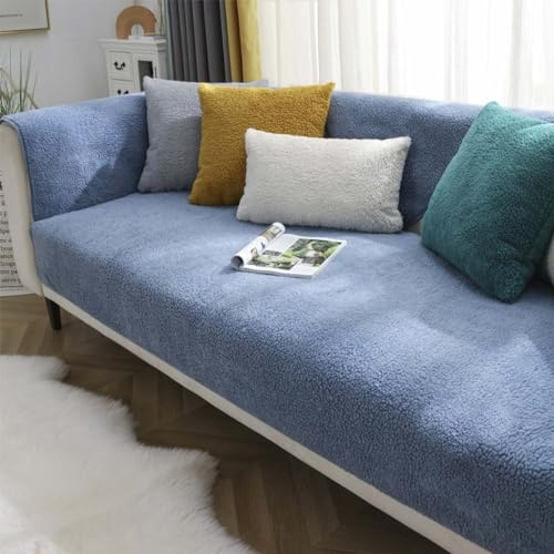 YSZBD sofabezug ecksofa wasserdicht l-Form 1/2/3/4sitzer，sofaschoner，sofaschutzdecken rutschfest,lightblue-90x120cm