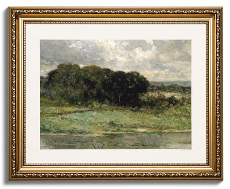 ARPEOTCY Wandkunst, Vintage-Stil, goldgerahmt, Motiv: Swale Landschaft, Retro-Gemälde, Leinwanddrucke, Kunstwerk mit antikem Rahmen, viktorianisches Wandbild, Dekor für Zimmer, Galerie, Wohnzimmer, 33