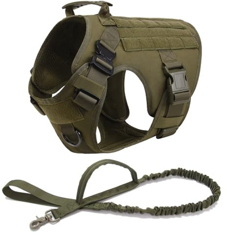K9 Deutscher Schäferhund, Golden Retriever, Militärisches Taktisches Geschirr, Weste, Outdoor-Training, Camping, Jagd, Hundegeschirr Und Leine, Set Aus Robustem Nylon-Hundegeschirr,B,S (unte