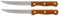 PRADEL Excellence LOT 2 Couteaux Steak 12 CM Manches Bois 3 Rivets