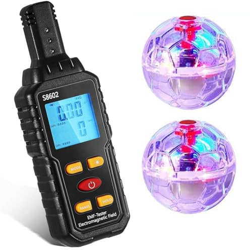 Biwwubik Ghost Equipment Kit, Emf Meter with 2 Motion Illuminated Balls, Ghost Equipment Detector Emf Meter