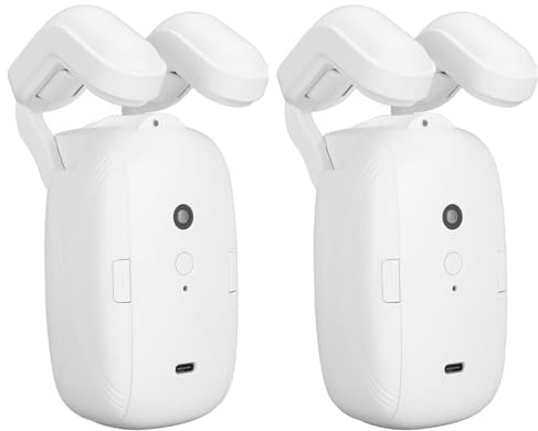 2pcs Automatic Curtain Opener, Bluetooth APP Voice Remote Control, Smart Curtain Motor With Timer for Home, Quiet Curtain Opener and Closer Robots For Roman Rod Track