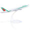 QIYUMOKE Boeing 777 Alitalia Italiana Airlines 1/400 Modello di aeroplano in metallo pressofuso con supporto Collezione di modelli di aeroplani per regalo per gli appassionati di aviazione