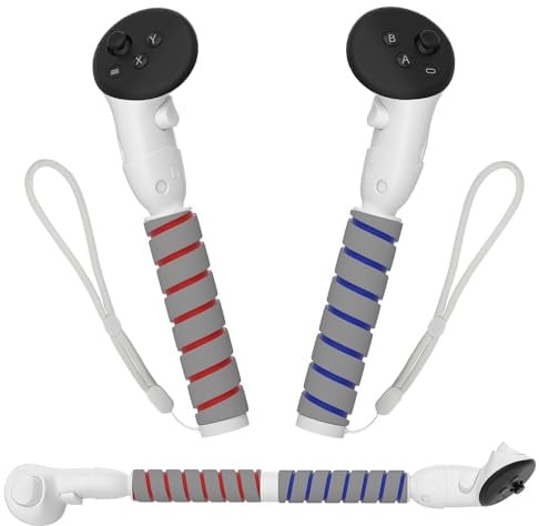 Griffe Verlängerungsgriffe für Quest 3/Quest 3S Controller-Zubehör, VR-Griffbefestigungen, zum Spielen von Quest 3/3S Beat Saber Gorilla Tag Long Arms Handle Extender