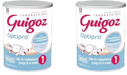 GUIGOZ OPTIPRO 1 Lait bébé en poudre 1er âge - de 0 à 6 mois - Boîte de 830g (Lot de 2)