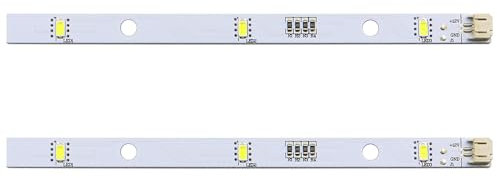 Hsthe Sea 2 Stück LED-Lichtleiste, Abdeckung für RONGSHENG/HISENSE Kühlschrank-LED-Licht E349766 MDDZ-162A 1629348 DC12V 2W