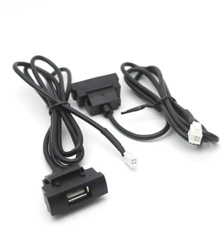 KUWAYO Compatible con Skoda Octavia Radio RCD510 RNS315 Android Multimedia Navigation Car 4 6 Pin Plug Dual USB Modify Interface Cable Adapter(4 6 Pin USB)