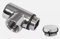 Team Controls Dual Fuel Heated Towel Rail Element Connector for Radiator Valves Chrome T - Piece 1/2 TEE, c/w Blank Plug