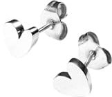 Purelei® Tiny Heart Ohrstecker – Minimalistische Herz-Ohrringe aus Edelstahl | 18K vergoldet, Silber, Roségold | Zeitlos & elegant (Silver)
