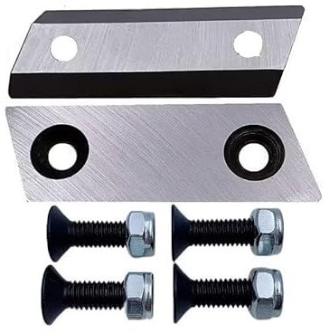 Jwn Gartenhäcksler Klinge Häcksler Messer mit Schrauben, professioneller Aktenvernichter, Rotationsschneidemaschine und Set enthalten zwei Klingen und vier M8-Muttern